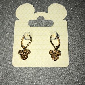 Gold Mickey Mouse Earrings